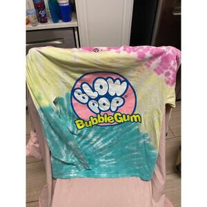 Y2K Tie-Dye Blow Pop Bubble Gum  Long Sleeve Shirt Size Large Hard To Find